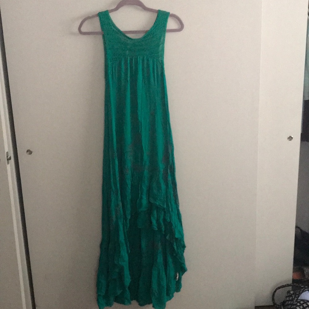 Free People embroidered high low maxi dress